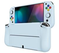PlayVital Coque pour Switch OLED,Housse Protection pour Nintendo Switch OLED avec Capuchon Joystick Étui Cover Joycon et Boutons ZealProtect-Bleu Ciel