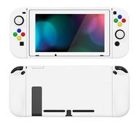 playvital Coque pour Switch Protection-Blanc | Joycon Cover avec Capuchon pour Nintendo Switch et Protecteur d'Écran & ZealProtect Boutons