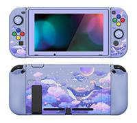 PlayVital Coque pour Switch Protection,Joycon Cover avec Capuchon pour Nintendo Switch et Protecteur d'Écran & ZealProtect Boutons-Baleine en Rêve