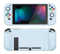 PlayVital Coque pour Switch Protection,Joycon Cover avec Capuchon pour Nintendo Switch et Protecteur d'Écran & ZealProtect Boutons-Bleu Ciel