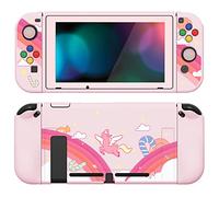 playvital Coque pour Switch Protection-Licorne&Arc-en-Ciel | Joycon Cover avec Capuchon pour Nintendo Switch et Protecteur d'Écran & ZealProtect Boutons