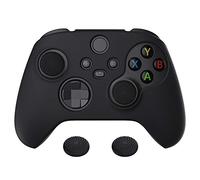 playvital Coque pour Xbox Series X S Manette Protection Accessoires,Housse Silicone avec Capuchon Joystick,Cover Skin pour Xbox Series X S Controller Grip-Noir,Pure Série