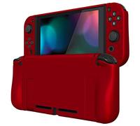 PlayVital Coque Protection pour Nintendo Switch Joycon Cover | Étui Housse pour Switch Console Accessoires Upgraded,Rouge Écarlate
