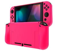PlayVital Coque Protection pour Nintendo Switch Joycon Cover,Étui Housse pour Switch Console Accessoires Upgraded-Rose Vif