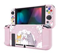 playvital Coque Protection pour Switch,Housse pour Switch avec Caps Bouton ABXY & Direction Coloré-Chatons Affamés