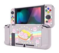 playvital Coque Protection pour Switch,Housse pour Switch avec Caps Bouton ABXY & Direction Coloré-Sandwich Cochon