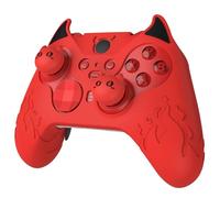 playvital Coque Protection pour Xbox Elite Series 2,Housse Manette pour Xbox Elite 2 Core avec Capuchon Joystick Silicone Cover Antidérapante-Rouge,Édition Démon