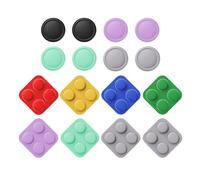 playvital Cover Boutons avec Capuchon Joystick pour Switch 2 Joycon | 8 PCS Button Caps & 8 PCS Stick Analogique pour Switch 2 Thumbstick Grips Protection-Violet Tendre&Vert Menthe&Noir&Gris
