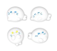 playvital Cover Joystick pour Nintendo Switch 2 Joycon Manette Accessoires,Capuchon Protection de Stick Analogique pour Switch 2,Thumb Grip Caps Prises de Pouce-L'Escouade Phoques Cutie，4PCS