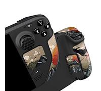 PlayVital Grip Sticker Antidérapant pour Steam Deck OLED Console Accessoires,Autocollants Protection Pavé Tactile pour Steam Deck LCD avec Capuchons Joystick,Skin Bouton Arrière-Vue Soleil Levant