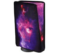 playvital Housse Anti-Poussière pour ps5 Accessoire Protection,Dust Cover pour ps5 Standard & Digital Console Cache-Poussière Nylon-Vertical,Galaxie Nébuleuse