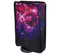 playvital Housse Anti-Poussière pour ps5 Accessoire Protection,Dust Cover pour ps5 Standard & Digital Console Cache-Poussière Nylon-Vertical,Lave Surréaliste