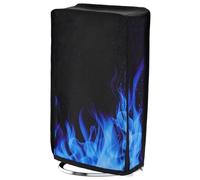 playvital Housse Anti-Poussière pour ps5 Slim Console,Flamme Bleue | Accessoire Protection pour ps5 Slim Cache-Poussière Nylon Dust Cover,Digital Edition-Vertical