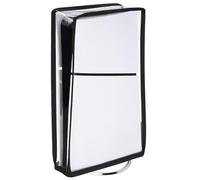 playvital Housse Anti-Poussière pour ps5 Slim Console,Transparent | Accessoire Protection pour ps5 Slim Cache-Poussière Dust Cover,Digital Edition-Vertical,Transparent