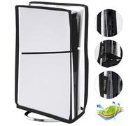 playvital Housse Anti-Poussière pour ps5 Slim Standard Console,Accessoire Protection pour ps5 Slim Cache-Poussière Dust Cover,Disc Edition-Vertical,Transparent