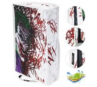 playvital Housse Anti-Poussière pour ps5 Slim Standard Console,Accessoire Protection pour ps5 Slim Cache-Poussière Nylon Dust Cover,Disc Edition-Vertical,Clown Hahaha