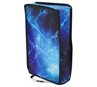 playvital Housse Anti-Poussière pour ps5 Slim Standard Console,Accessoire Protection pour ps5 Slim Cache-Poussière Nylon Dust Cover,Disc Edition-Vertical,Bleue Nébuleuse