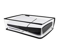 PlayVital Housse Anti-Poussière pour ps5 Slim Standard Console,Accessoire Protection pour ps5 Slim Cache-Poussière Dust Cover,Disc Edition-Horizontal,Transparent