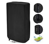 playvital Housse Anti-Poussière pour ps5 Slim Standard Console,Accessoire Protection pour ps5 Slim Cache-Poussière Nylon Dust Cover,Disc Edition-Vertical,Noir