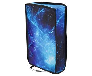 playvital Housse Anti-Poussière pour ps5 Slim Standard Console,Accessoire Protection pour ps5 Slim Cache-Poussière Nylon Dust Cover,Disc Edition-Vertical,Bleue Nébuleuse