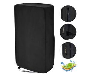 playvital Housse Anti-Poussière pour ps5 Slim Standard Console,Accessoire Protection pour ps5 Slim Cache-Poussière Nylon Dust Cover,Disc Edition-Vertical,Noir