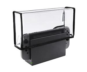 PlayVital Housse Anti-Poussière pour Switch/Switch OLED,Coque Protection pour Nintendo Dock,Cover Anti-Rayures Étanche-Transparent