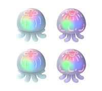 PlayVital LED Capuchon Protection pour ps5 Manette,Caps Joystick pour ps4 Cover de Stick Analogiques pour Xbox Series/One X S pour Nintendo Switch Pro Controller-Méduse Violet & Bleu