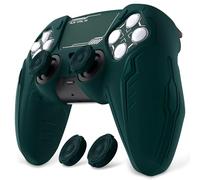 playvital pour ps5 Manette Coque Protection Accessoire,Vert Foncé
