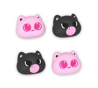 playvital pour Switch 2 Manette Capuchon Joystick,Thumbstick Grip Cover pour Nintendo Switch 2 Accessoires Joycon,4 PCS Thumbs Cushion Caps Stick Analogique-PP & VV Chaton