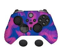 PlayVital pour Xbox Elite Series 2 Accessoires Coque Protection pour Xbox Elite 2 Manette Housse Silicone Controller Cover Skin avec Capuchon Joystick-Rose & Violet & Bleu,Édition Samouraï