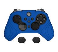 PlayVital pour Xbox Elite Series 2 Accessoires Coque Protection pour Xbox Elite 2 Manette Housse Silicone Controller Cover Skin avec Capuchon Joystick-Bleu,Édition Samouraï
