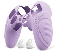 PlayVital Protection Manette pour ps5 Edge Coque Silicone avec Capuchon Joystick,Housse pour ps5 Edge Controller Protège Accessoires-Mauve，Guardian Edition