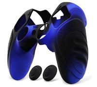 PlayVital Protection Manette pour ps5 Edge Coque Silicone avec Capuchon Joystick,Housse pour ps5 Edge Controller Protège Accessoires-Bleu & Noir，Guardian Edition