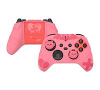 PlayVital Protection Manette pour Xbox Series X S Coque avec Capuchon Joystick,Housse Silicone pour Xbox Series X S Accessoires Controller Cover-Rose Pêche,Série Diablotin Gothique