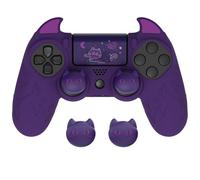 playvital Protection pour ps4 Manette avec Capuchon Joystick,Housse Silicone pour ps4 Slim Pro Controller Skin Cover avec Thumbsticks Caps-Violet,Édition Démon