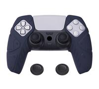 playvital Protection pour ps5 Coque Manette,Édition Méca-Nuit Bleue | Housse Silicone avec Capuchon pour ps5 Grips Joystick Controller Cover Skin Compatible avec Station de Charge