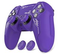 playvital Protection pour ps5 Coque Manette,Housse Silicone avec 2 Capuchons Joystick pour ps5 Controller et 6 Autocollants,Cover Grip Compatible avec Station de Charge-Violet