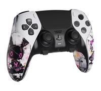 playvital Protection pour ps5 Edge Grip Manette Sticker,Autocollant Skin pour ps5 Edge Controller Accessoires,Antidérapante Souple PU-Lapin Punk Mignon