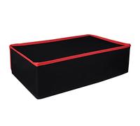 playvital Protection pour ps5 Housse Anti-Poussière,Dust Cover pour ps5 Standard & Digital Console Cache Nylon Anti-Scratch-Horizontal，Noir & Rouge Garniture