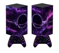 PlayVital Stickers Manette pour Xbox Series X,Autocollant Protection pour Xbox Series X Console Accessoires Skin Habillages-Violet Planète