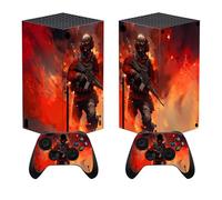 PlayVital Stickers Manette pour Xbox Series X,Autocollant Protection pour Xbox Series X Console Accessoires Skin Habillages-Feu de Guerre