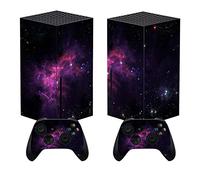 PlayVital Stickers Manette pour Xbox Series X,Autocollant Protection pour Xbox Series X Console Accessoires Skin Habillages-Violette Nébuleuse