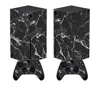 playvital Stickers pour Xbox Series X Manette,Autocollant Protection pour Xbox Series X Accessoires Console-Effet Marbre Blanc Noir