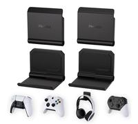 playvital Support pour ps5 Manette/Console/Casque Mural,Porte pour ps4 Controller Stand Holder pour Nintendo Switch Pro pour Xbox Wireless Headset,Fold Socle Base 4 PCS-Noir
