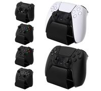 playvital Support pour ps5,Porte Manette pour ps4 Socle pour Xbox Series/One X S,Stand-AL Controller Holder Métal pour Switch Pro avec Caoutchouc Antidérapant-Noir(2PCS)