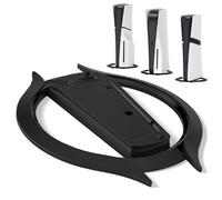 playvital Support pour ps5/Slim/Pro Standard Console Disc & Digital,Socle Vertical pour ps5/Slim/Pro Base Accessoires avec Tapis Antidérapant & Vis(Noir)-Stabilité Améliorée et Économie d'Espace