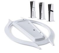 playvital Support pour ps5/Slim/Pro Standard Console Disc & Digital,Socle Vertical pour ps5/Slim/Pro Base Accessoires avec Tapis Antidérapant & Vis(Blanc)-Stabilité Améliorée et Économie d'Espace