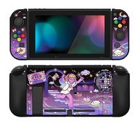 playvital ZealProtect Coque de Protection Souple pour Nintendo Switch, Coque de Protection Flexible pour Switch avec Protecteur d'écran en Verre, poignées de Pouce et Capuchons de Bouton ABXY