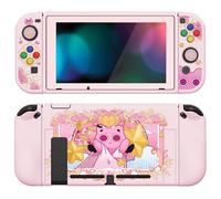 playvital ZealProtect Coque de protection souple pour Nintendo Switch, coque flexible pour Switch avec protecteur d'écran en verre trempé, poignées de pouce et capuchons de boutons ABXY Direction - PP