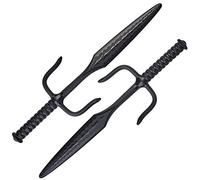 Playwell Martial Arts Plastique Noir Polypropylène Electra Sai Entraînement Daggers - Paire